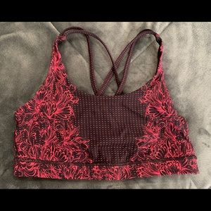 Black and Pink Lululemon Sports Bra